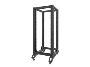 Комуникационен шкаф Lanberg open rack 27U  600x800, black