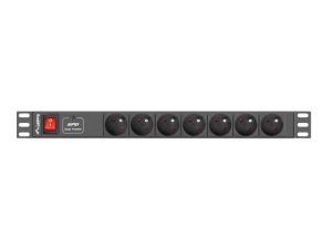 Филтър Lanberg power distribution unit (PDU) 19"1U 16A 7 SOCKETS 2M, black