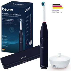 Електрическа четка за зъби Beurer TB 50 Electric toothbrush; Integr. pressure sensor; 3 cleaning programs; 45 days Battery life; 2-min timer; Oscillating, pulsating, brushing technology; Incl. charger, USB cable with adapter, storage box & CBH; black