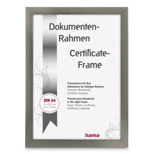 Hama “Chiaro” Plastic Frame, steel, 21 x 29.7 cm, DIN A4