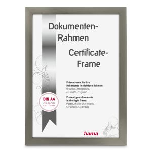 Hama “Chiaro” Plastic Frame, steel, 21 x 29.7 cm, DIN A4