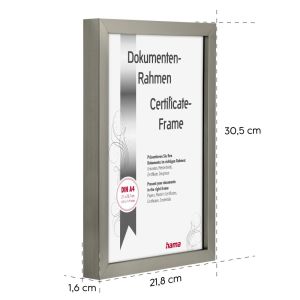 Hama “Chiaro” Plastic Frame, steel, 21 x 29.7 cm, DIN A4