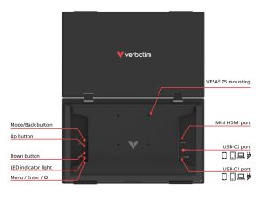 Монитор Verbatim Portable 15.6" Dual Monitor Essentials