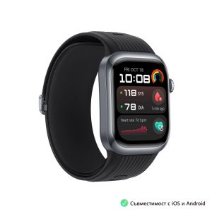 Часовник Huawei Watch D2 LCA-B10, Black , 1.82" Amoled, Airbag/Strap Size 26mm, Ambulatory 24H Blood Pressure, HR monitoring PPG 6.0, Rotating crown, IP68, Speaker&Micophone, Dual-band, Battery 524mAh