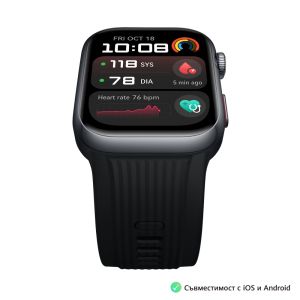 Часовник Huawei Watch D2 LCA-B10, Black , 1.82" Amoled, Airbag/Strap Size 26mm, Ambulatory 24H Blood Pressure, HR monitoring PPG 6.0, Rotating crown, IP68, Speaker&Micophone, Dual-band, Battery 524mAh