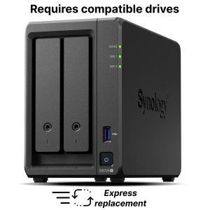 Network storage NAS Synology DS725+, for 2 3.5"/2.5" drives, 2 x M.2 NVMe