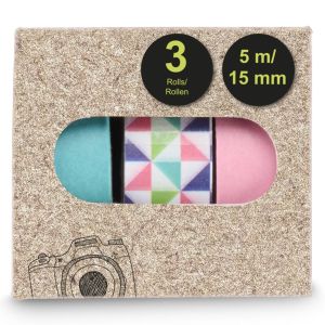 HAMA Хартиено тиксо за снимки, 1.5x500 см, различни мотиви, в комплекти от 3 бр