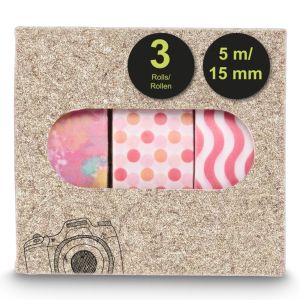 HAMA Хартиено тиксо за снимки, 1.5x500 см, различни мотиви, в комплекти от 3 бр