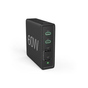 HAMA Зарядна станция 4 порта, 60W, 2 x USB-C, 2 x USB-A, PD, Fast Charge