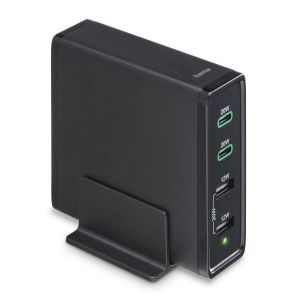 HAMA Зарядна станция 4 порта, 60W, 2 x USB-C, 2 x USB-A, PD, Fast Charge