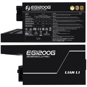 Захранващ блок Lian Li EDGE 1200W 80+ Gold PCIe 5.1, ATX 3.1 - Черно