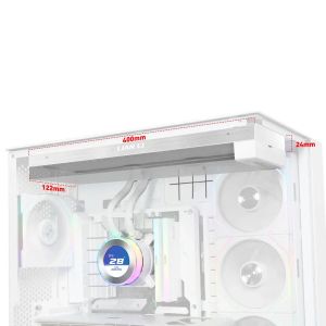 CPU AiO Cooler Lian Li HydroShift II LCD-C 360 Fanless ARGB - Бял