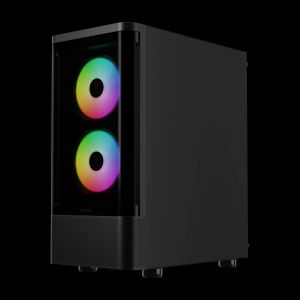 Gamdias Case ATX - TALOS E3 CG - 3 x 120 mm A-RGB, Curved Glass