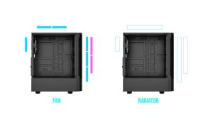 Gamdias Case ATX - TALOS E3 CG - 3 x 120 mm A-RGB, Curved Glass