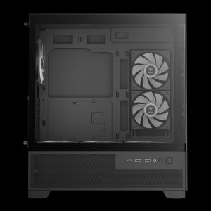 Gamdias кутия Case mATX - AURA GC12 ARGB BK - 6 x 120 mm A-RGB, USB-C, Tempered Glass