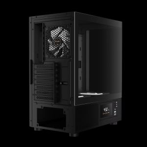 Gamdias Case ATX - ATLAS E2 - 3 x 120 mm A-RGB, Digital Display, Curved Glass