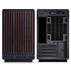 Case Lian Li DAN A3-mATX Wood Edition Black, Tempered Glass, Micro Tower