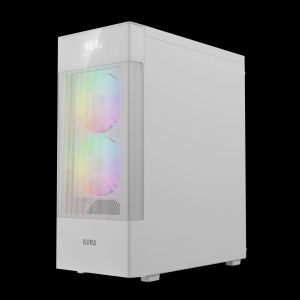 Gamdias кутия Case ATX - AURA GC5 ELITE ARGB WH - Addressable RGB, Mesh, Digital Display