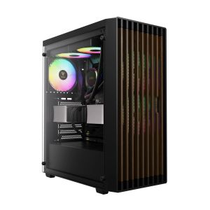 Gamdias кутия Case ATX - AURA GC4 ELITE - Addressable RGB, Wood