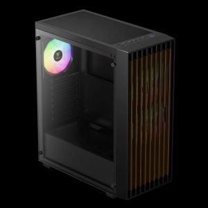 Gamdias кутия Case ATX - AURA GC4 ELITE - Addressable RGB, Wood