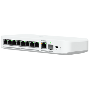 Ubiquiti switch USW-FLEX-2.5G-8-POE 8-port 2.5 GbE PoE++, 10 GbE PoE+++ input port for power / SFP+ port combo