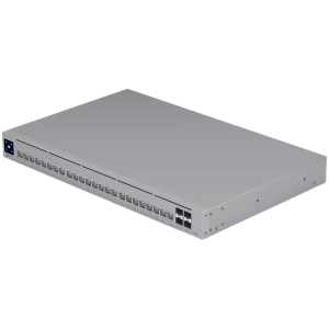 Ubiquiti Layer 3 Etherlighting switch USW-PRO-HD-24-EU, (22) 2.5 GbE, (2) 10 GbE ports, (4) 10G SFP+ ports. DC power backup ready