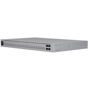 Ubiquiti Layer 3 Etherlighting switch USW-PRO-HD-24-EU, (22) 2.5 GbE, (2) 10 GbE ports, (4) 10G SFP+ ports. DC power backup ready