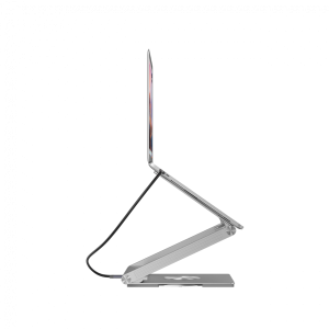 Canyon Laptop stands with hub, TYPE C F to HDMI2.0+2USB3.0+USBC3.0+RJ45+PD, TYEP C TO C cable 1m white with Emarker: HUSB332A, Material: Aluminum case+ABS+PS, Size: 245x240x27.2+/-0.3mm, Weight:1304g