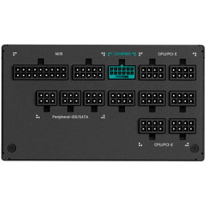 DeepCool PX1000-P, 1000W, 80 Plus PLATINUM, Fully Modular, Flat Black Cables, 135mm FDB Fan, Fluid Dynamic Bearing, 150x160x86mm (W x L x H), ATX 3.0, OPP/OVP/SCP/OTP/OCP/UVP/NLO/SIP, 12Y, R-PXA00P-FC0B-EU