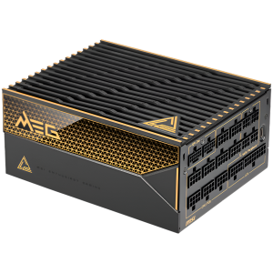 MSI MEG Ai1600T PCIE5 Power Supply 1600W, 80 PLUS Titanium, Dual PCIe 5.1 Cables, ATX 3.1, Software Sync, Mystic Light, 135mm Fan, Fan Stop, OCP/OTP/OPP/SCP/OVP/UVP/SIP/NLO, Interleaved PFC, Braided Cables, Dimensions: 190mmx150mmx86mm, 12Y Warranty