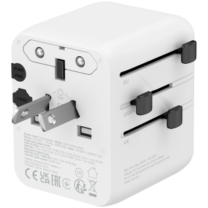 CANYON Travel Adapter OnTour 20 EU/UK/US/AUS 20W  White