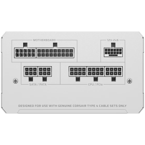 CORSAIR RM850e White, 850 Watt, Cybenetics Gold Certified, Fully Modular