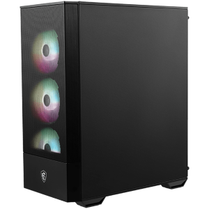 MSI MAG FORGE 112R, Mid-Tower, ATX/M-ATX/ITX, 2x USB 3.2 Gen 1 Type-A, 1x Audio/1x Mic, Insta-light Loop Button, ARGB Hub, 4x 120mm ARGB Fans, 4mm Tempered Glass