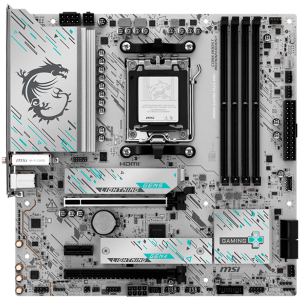 MSI B850M GAMING PLUS WIFI, mATX, Socket AM5, 4x DDR5 Dual Channel DDR5 up to 8200(OC)MHz, 2x PCIe x16 slot, 2x M.2 slot, 3x USB 5Gbps, 3x USB 10Gbps, 2x USB 10Gbps Type-C, HDMI, DP, 7.1 HD Audio, 5G LAN, WiFI 7, BT, 3Y