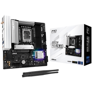 ASROCK MB Desktop B860M Pro Rs Wi-fi, S.1851, 4x DDR5, 1x PCIe 5.0 x16, 1x PCIe 4.0 x4, 1x Blazing M.2, 2x Hyper M.2, 4x SATA3, 2x USB-C, 8x USB 3.2, 6x USB 2.0, 1x RJ-45 2.5GB Lan, 802.11axe Wi-Fi 6E + Bluetooth 5.3, ATX