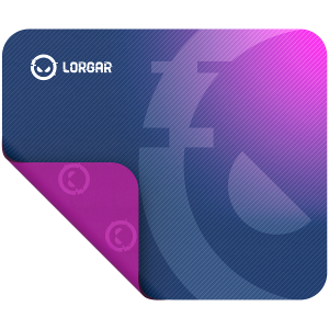 Lorgar Main 133, Gaming mouse pad, High-speed surface, Purple anti-slip rubber base, size: 360mm x 300mm x 3mm, weight 0.2kg