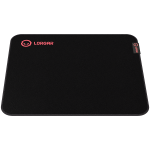 Lorgar Main 323, Gaming mouse pad, Precise control surface, Red anti-slip rubber base, size: 360mm x 300mm x 3mm, weight 0.21kg
