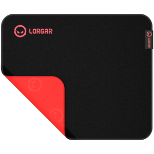 Lorgar Main 323, Gaming mouse pad, Precise control surface, Red anti-slip rubber base, size: 360mm x 300mm x 3mm, weight 0.21kg