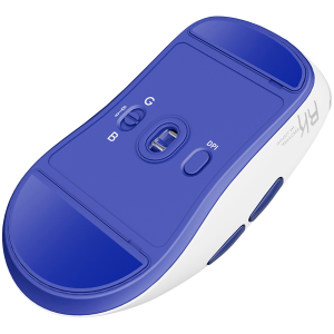 ROYAL KLUDGE M30 White Blue Gaming Mouse PAW 33111K