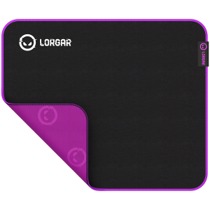 Lorgar Main 313, Gaming mouse pad, High-speed surface, Purple anti-slip rubber base, size: 360mm x 300mm x 3mm, weight 0.195kg