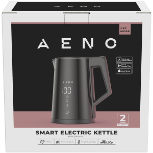 AENO Electric Kettle EK7S Smart: 1850-2200W, 1.7L, Strix, Double-walls, Temperature Control, Keep warm Function, Control via Wi-Fi, LED-display, Non-heating body, Auto Power Off, Dry tank Protection