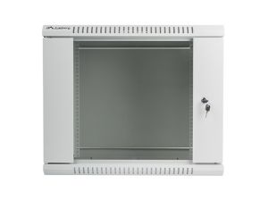 Комуникационен шкаф Lanberg rack cabinet 19" wall-mount 9U / 600x450 for self-assembly (flat pack), grey