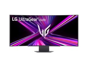 Монитор LG 45GX900A-B, 44.5" UltraGear OLED curved 21:9, 0.03ms, 240Hz, DWQHD (3440x1440), 275 cd/m2, 1500000:1, DCI-P3 98.5%, HDR 10. NVIDIA G-Sync, AMD FreeSYnc, VRR, USB Type-C, PD 65W, HDR 400, HDMI, DisplayPort, Speacer, DTS, PIP, PBP, Tilt, Height, 