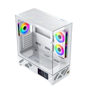 Xigmatek Case E-ATX - Alphard Pro Arctic - 6 inch LCD Display, 6 ARGB Fans