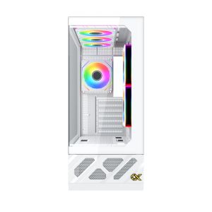 Xigmatek Case E-ATX - Alphard Pro Arctic - 6 inch LCD Display, 6 ARGB Fans