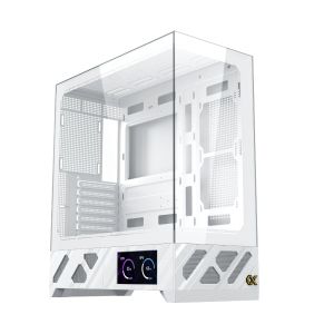 Xigmatek Case E-ATX - Alphard Pro Arctic - 6 inch LCD Display, 6 ARGB Fans