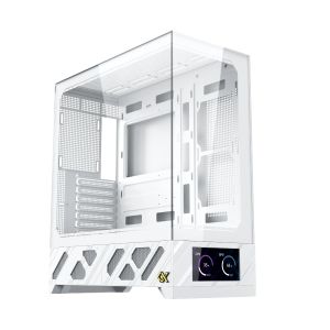 Xigmatek Case E-ATX - Alphard Pro Arctic - 6 inch LCD Display, 6 ARGB Fans