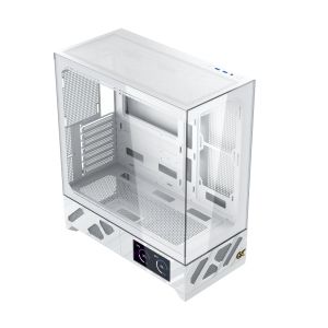 Xigmatek Case E-ATX - Alphard Pro Arctic - 6 inch LCD Display, 6 ARGB Fans