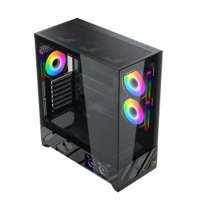 Xigmatek Case E-ATX - Alphard Pro - 6 inch LCD Display, 6 ARGB Fans