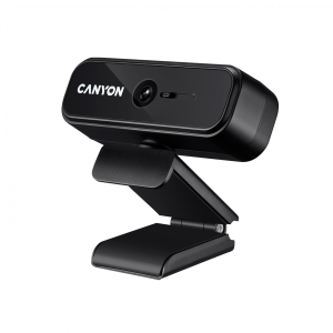 CANYON C2, 720P HD 1.0Mega fixed focus webcam with USB2.0. connector, 360° rotary view scope, 1.0Mega pixels, built in MIC, Resolution 1280*720(1920*1080 by interpolation), viewing angle 46°, cable length 1.5m, 90*60*55mm, 0.104kg, Black